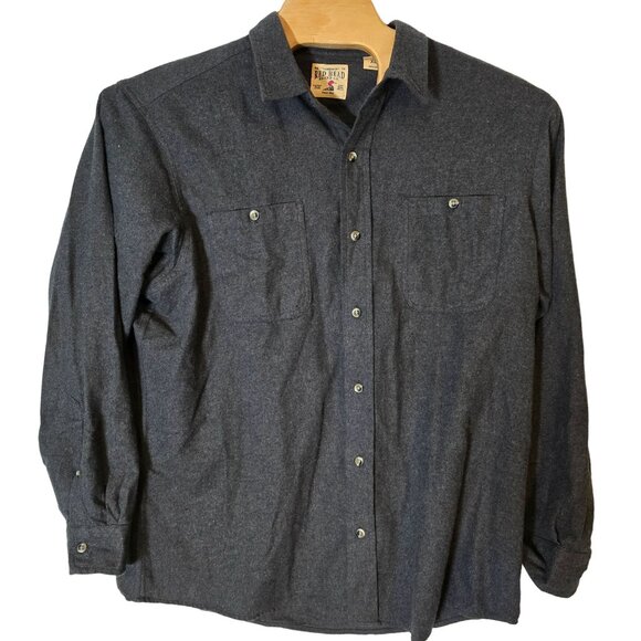 Red Head Brand Co Chamois Flannel Shirt Size XL Gray Long Sleeve Button Up - Picture 2 of 5
